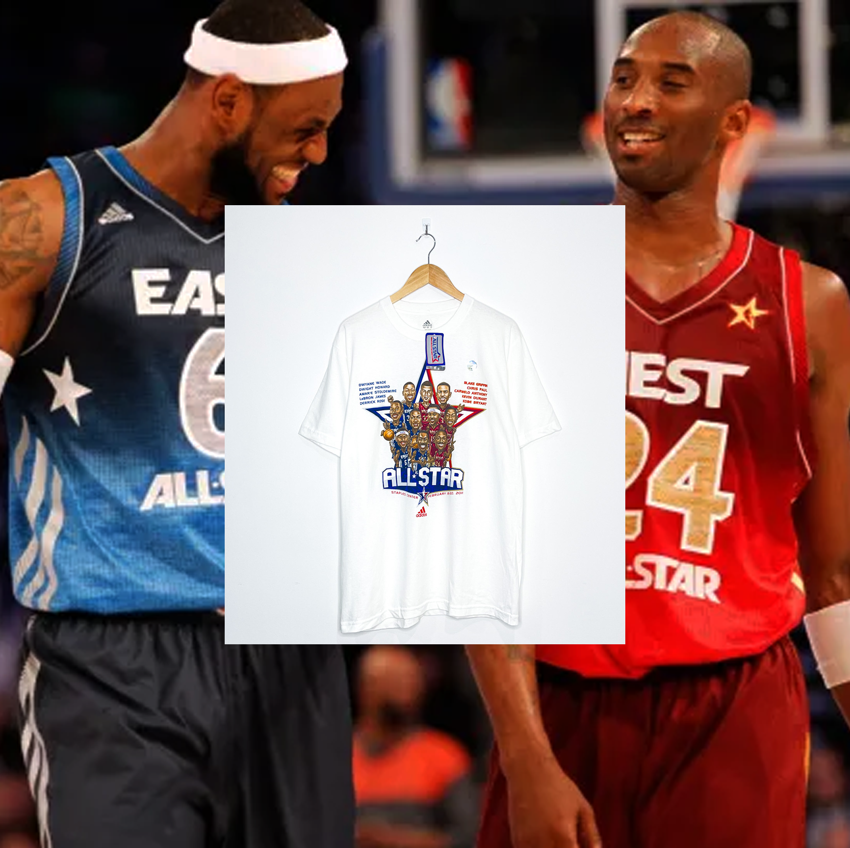 2011 NBA ALL STAR GAME CARICATURE TEE (Deadstock)