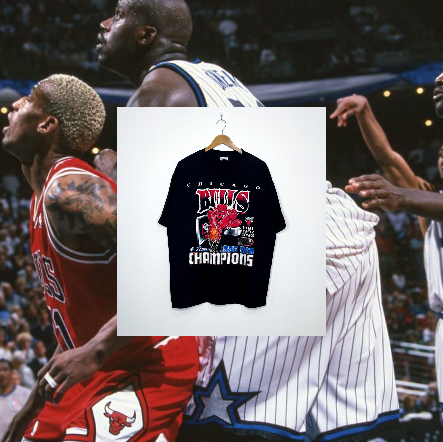 CHICAGO BULLS "Benny the Bull 1996 NBA Champions" VINTAGE TEE