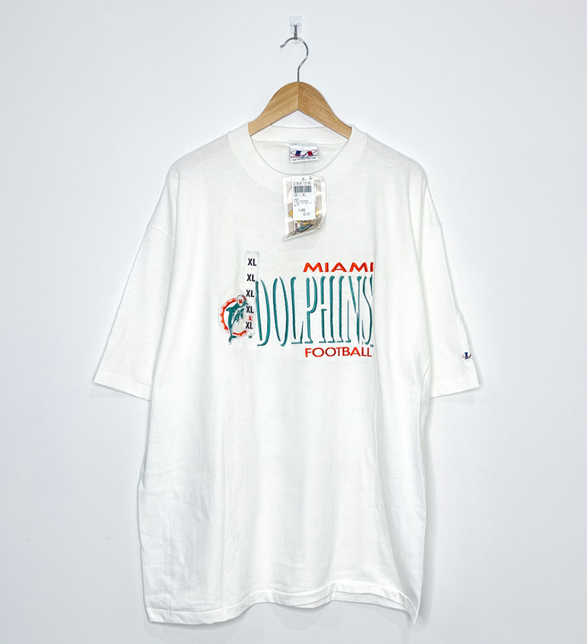 MIAMI DOLPHINS VINTAGE EMBROIDERED TEE (Deadstock)