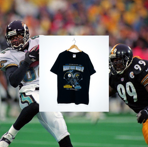 1997 MONDAY NIGHT FOOTBALL "Pittsburgh Steelers vs Jacksonville Jaguars" VINTAGE HELMET TEE