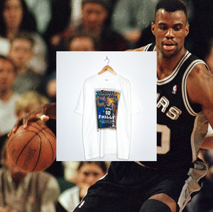 SAN ANTONIO SPURS "David Robinson Sports Illustrated" VINTAGE MAGAZINE TEE (Deadstock)