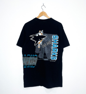 SAN JOSE SHARKS VINTAGE ALL OVER PRINT TEE