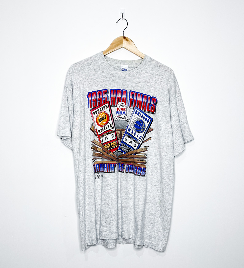 1995 NBA FINALS "Houston Rockets vs Orlando Magic" VINTAGE TICKET TEE