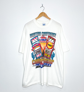 1995 WESTERN CONFERENCE FINALS "San Antonio vs Houston Rockets" VINTAGE TICKET TEE