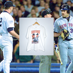 2000 MLB WORLD SERIES "Yankees vs Mets Subway Series" CARICATURE TEE
