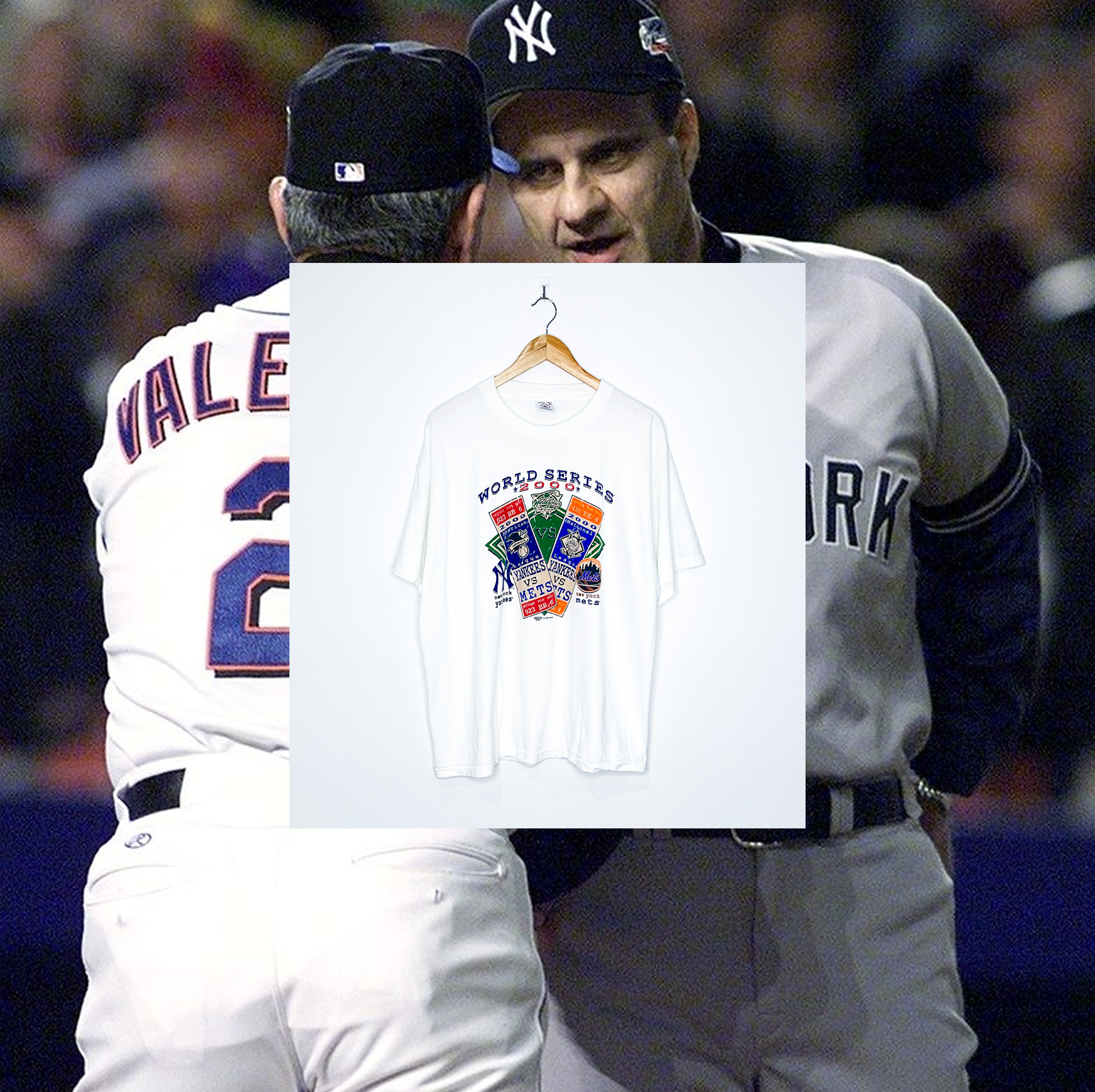 2000 World Series "New York Yankees vs New York Mets" VINTAGE TICKET TEE