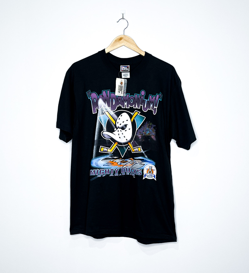 ANAHEIM MIGHTY DUCKS "Pondamonium" VINTAGE LOGO TEE (Deadstock)