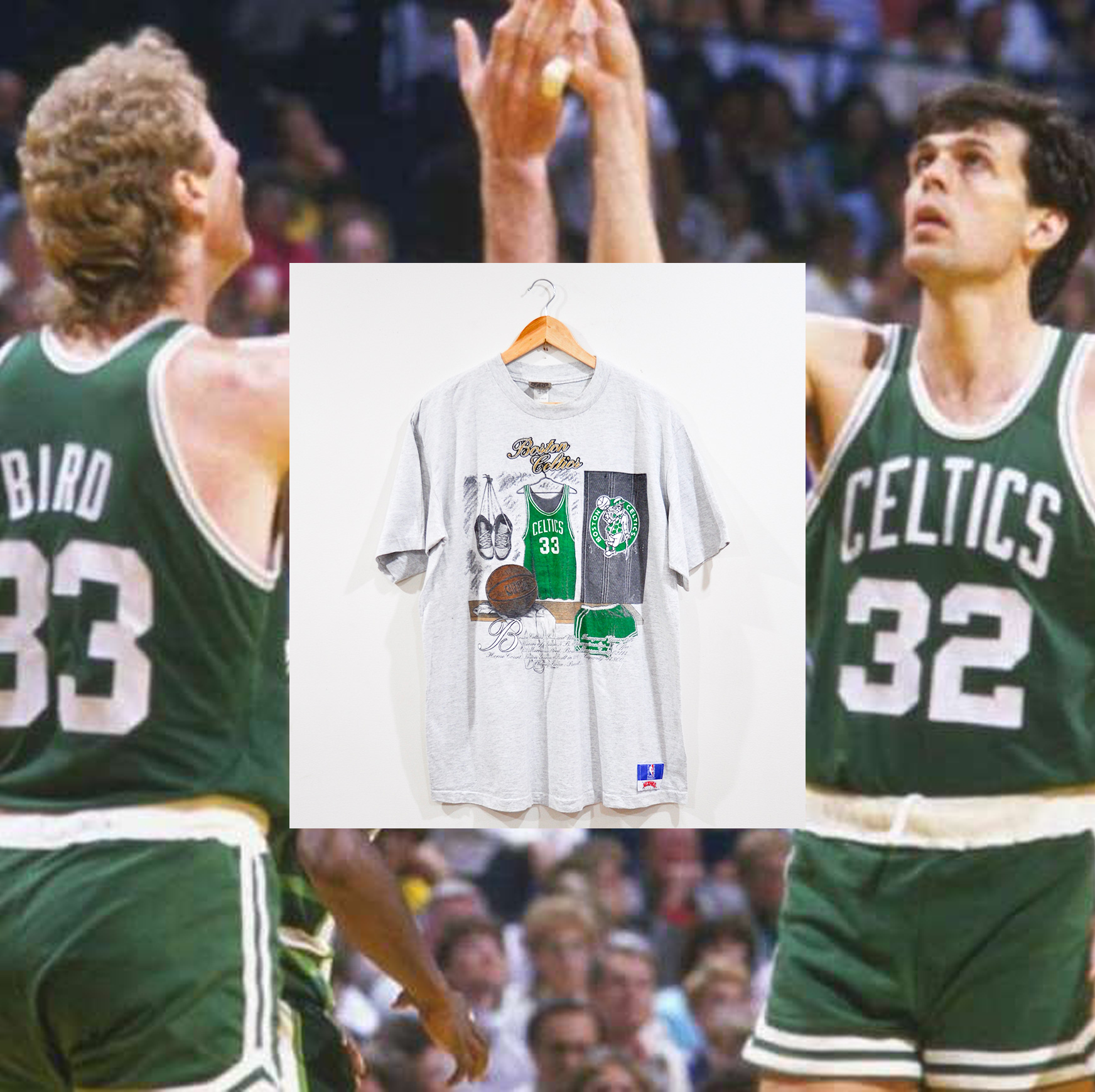 BOSTON CELTICS “Locker Room” EMBROIDERED VINTAGE TEE