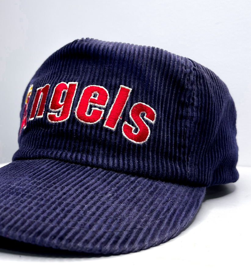 Los Angeles Angels Corduroy Baseball Snapback Hat SGA Farmer John Cap