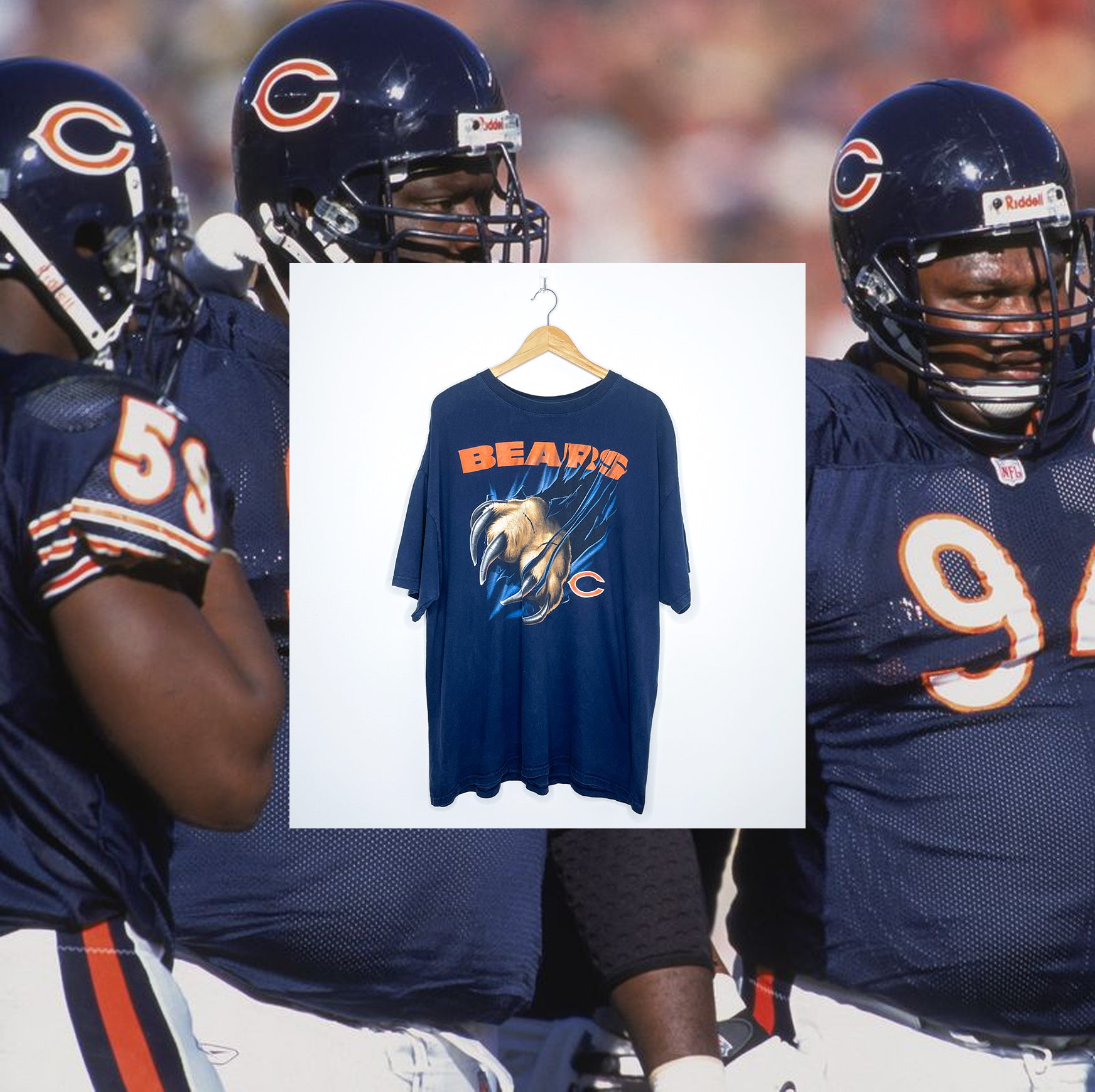 CHICAGO BEARS "Bear Claw" VINTAGE TEE