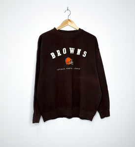 CLEVELAND BROWNS VINTAGE EMBROIDERED CREWNECK