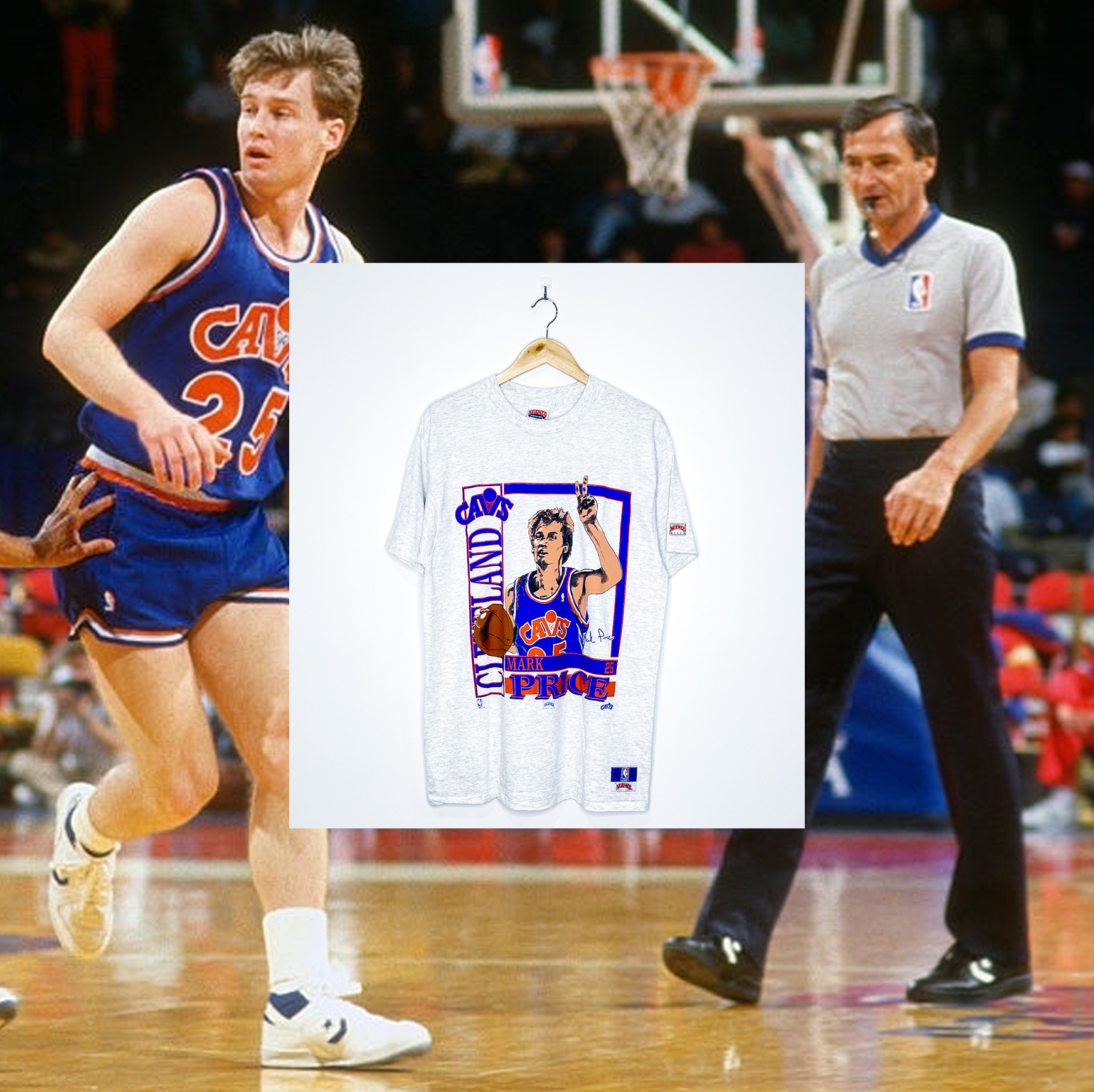 CLEVELAND CAVALIERS "Mark Price" VINTAGE PLAYER TEE