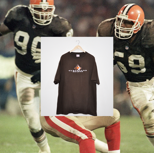 CLEVELAND BROWNS EMBROIDERED SPELLOUT TEE