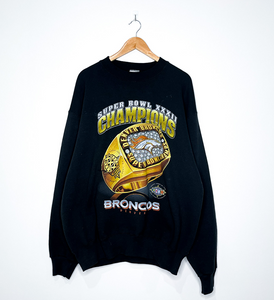 DENVER BRONCOS "Super Bowl XXXII Champions" VINTAGE RING CREWNECK