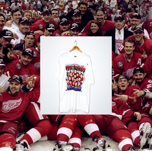 DETROIT RED WINGS "1998 Stanley Cup Champions" CARCIATURE TEE (Deadstock)