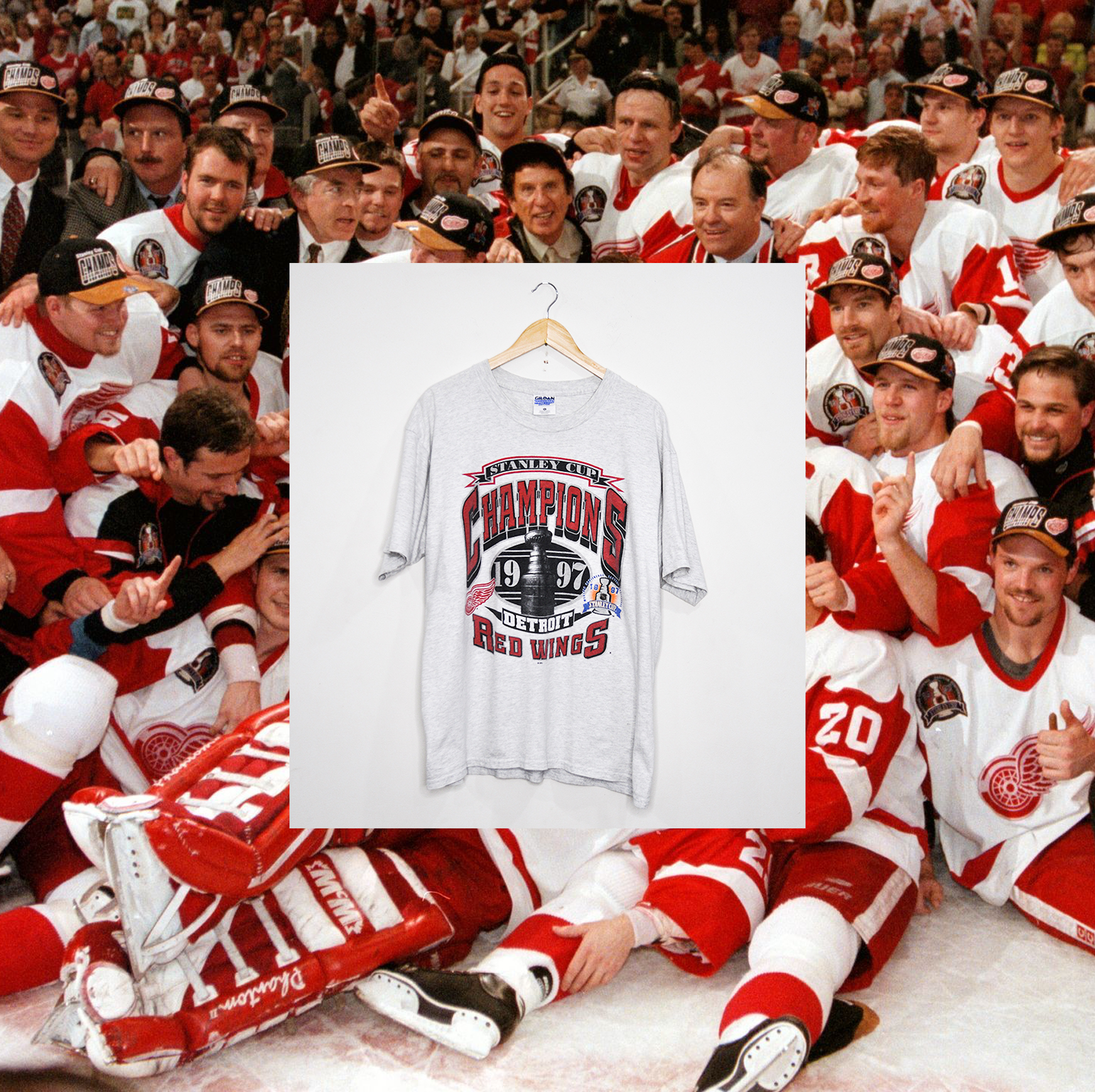 DETROIT WINGS "1997 Stanley Cup Champions" TEE