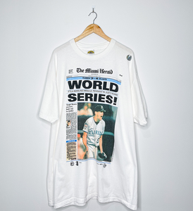 FLORIDA MARLINS "World Series!" NEWSPAPER TEE (Deadstock)