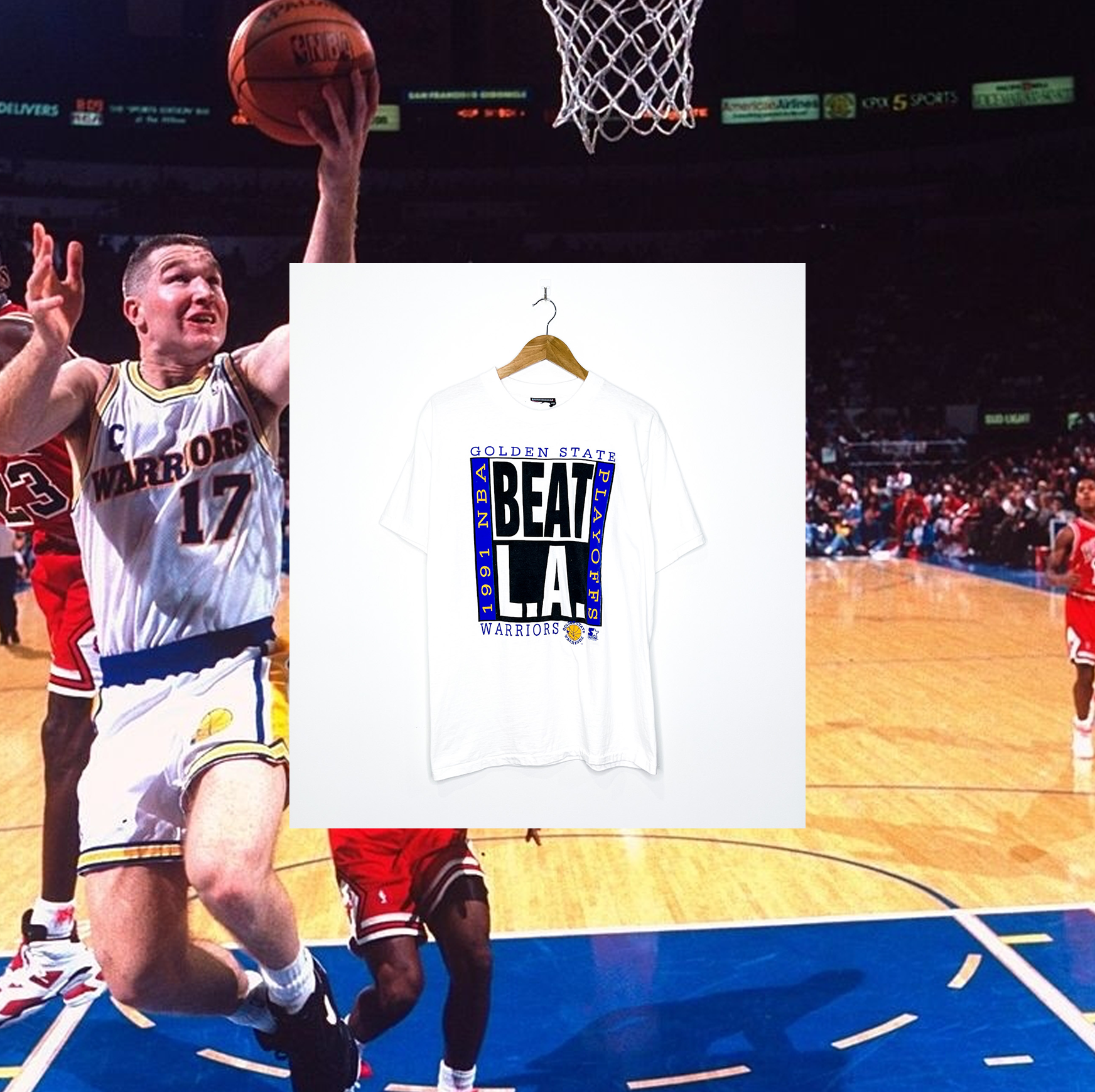 GOLDEN STATE WARRIORS "1991 NBA Playoffs 'Beat LA'" VINTAGE TEE