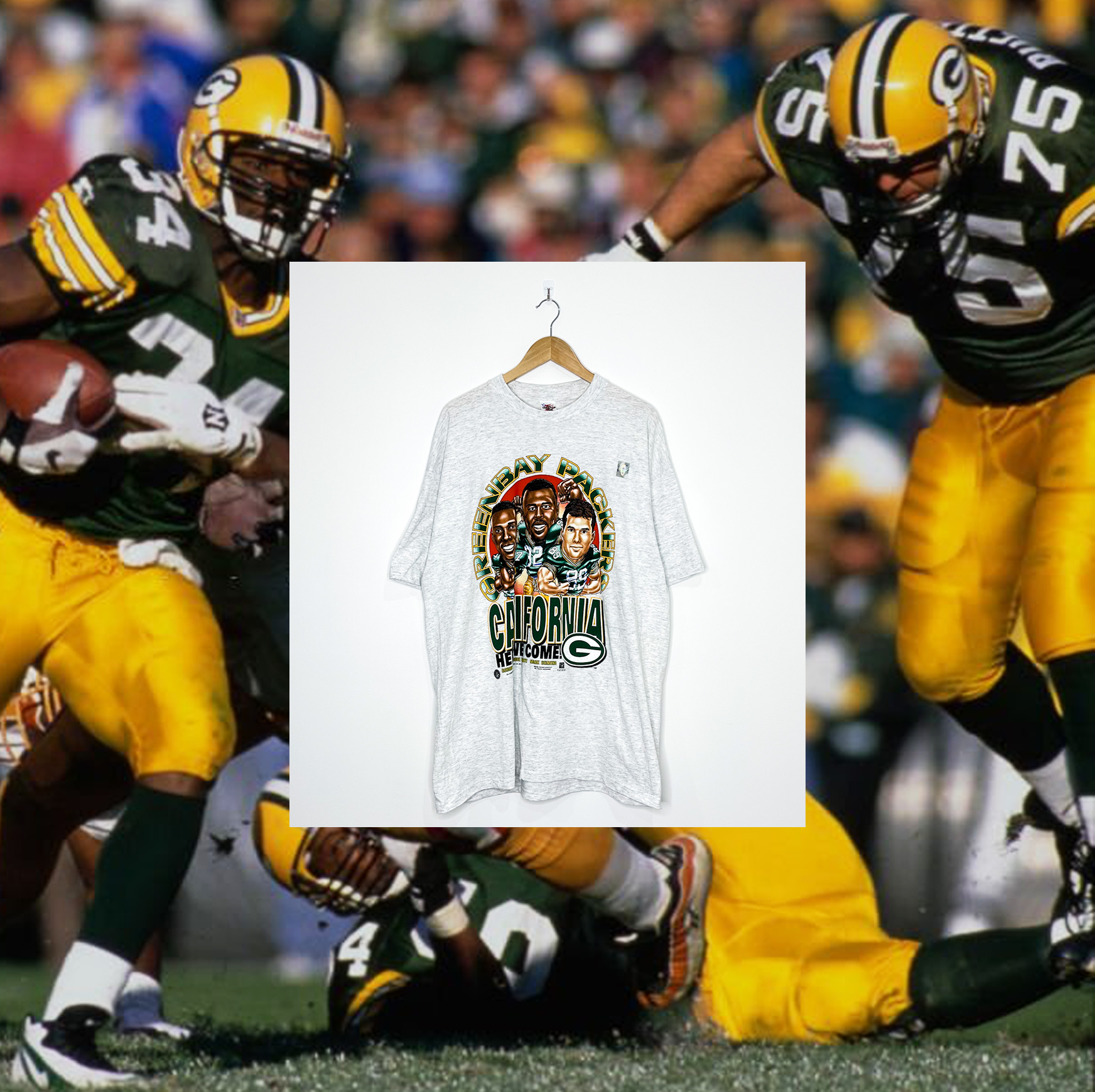 GREEN BAY PACKERS "California Here We Come" CARICATURE TEE (Deadstock)