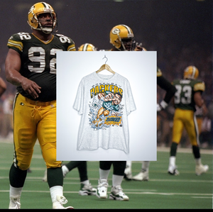 GREEN BAY PACKERS "With Xplosive Reggie White" CARICATURE TEE