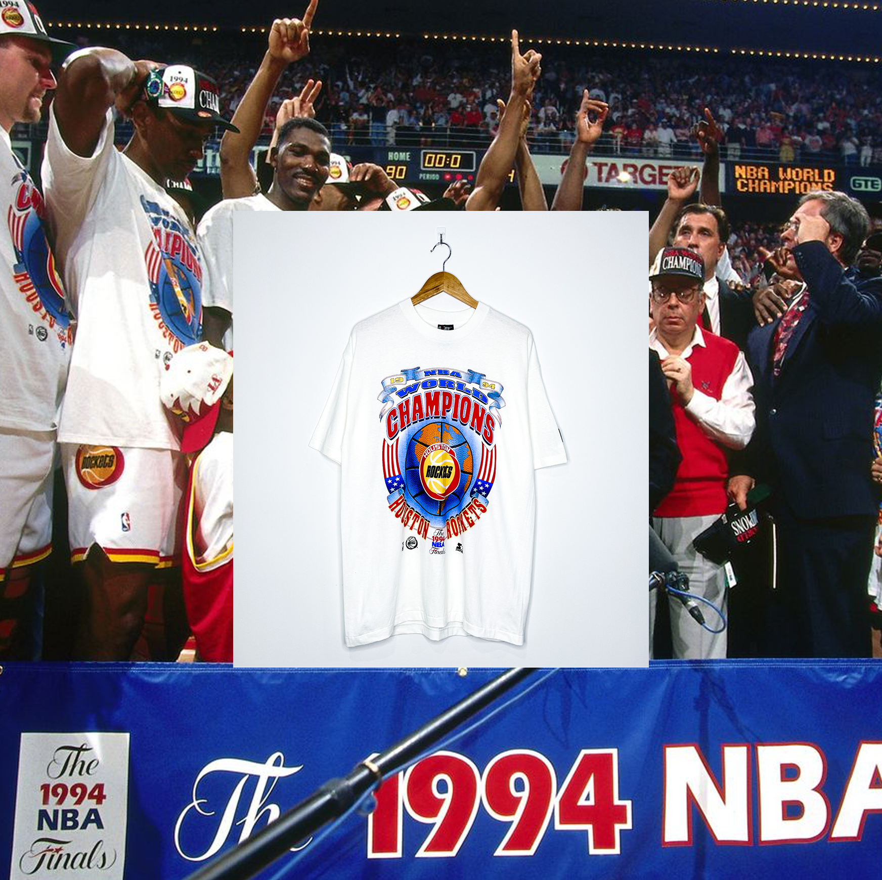 HOUSTON ROCKETS  "1994 NBA World Champions" VINTAGE TEE