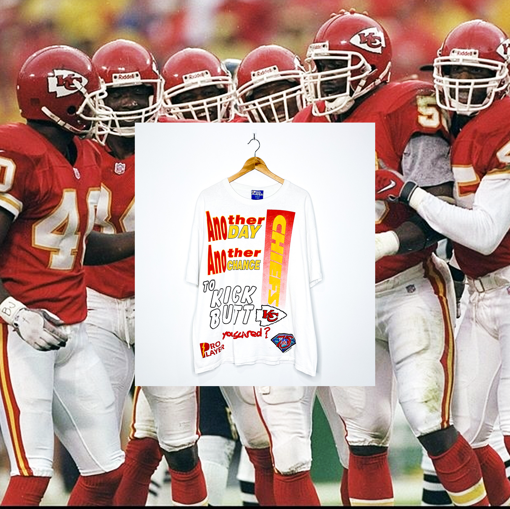 KANSAS CITY CHIEFS "Another Day Another Chance to Kick Some Butt" VINTAGE TEE
