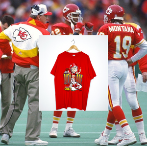 KANSAS CITY CHIEFS "Joe Montana" CARICATURE TEE