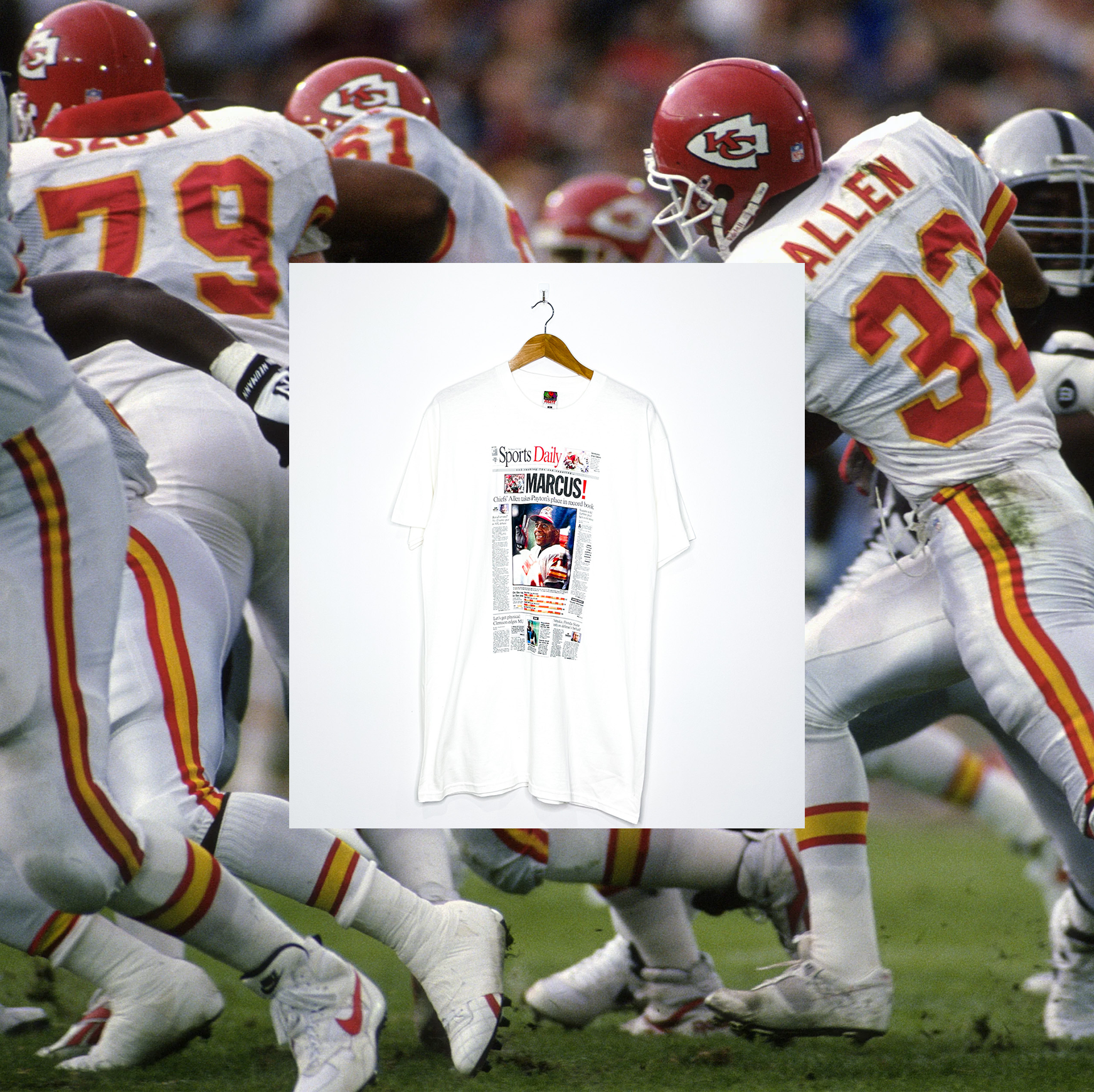 KANSAS CITY CHIEFS "Marcus!" NEWSPAPER TEE