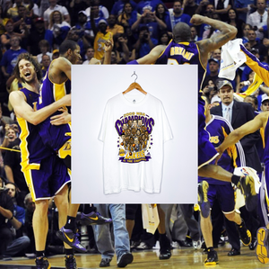 LOS ANGELES LAKERS "2009 NBA Champions" CARICATURE TEE