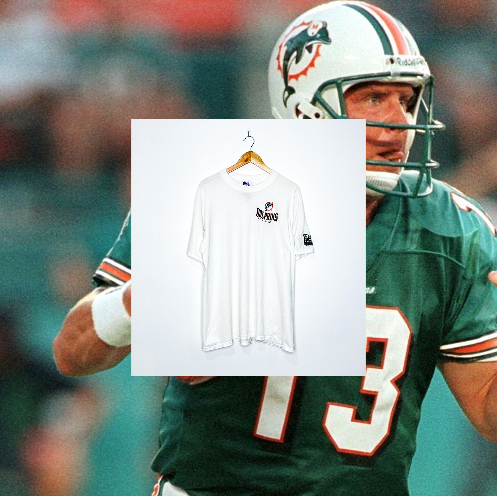 MIAMI DOLPHINS EMBROIDERED VINTAGE TEE