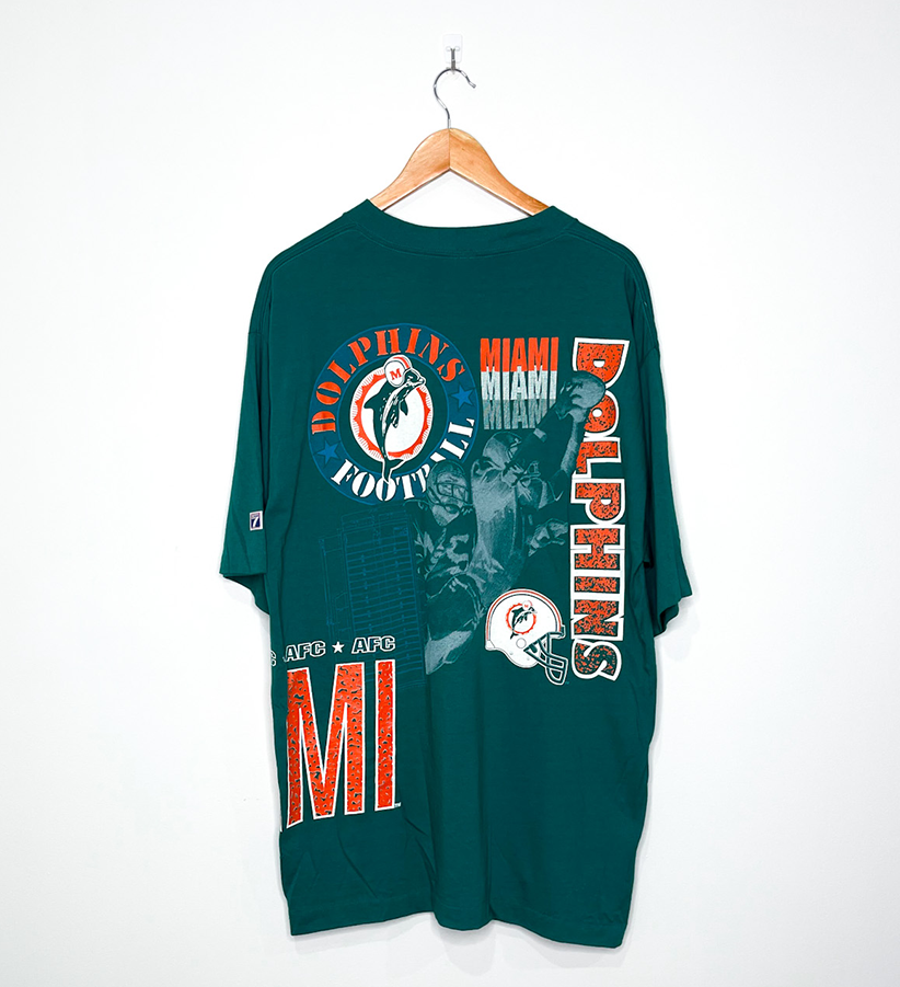 MIAMI DOLPHINS VINTAGE ALL OVER PRINT TEE (Deadstock)