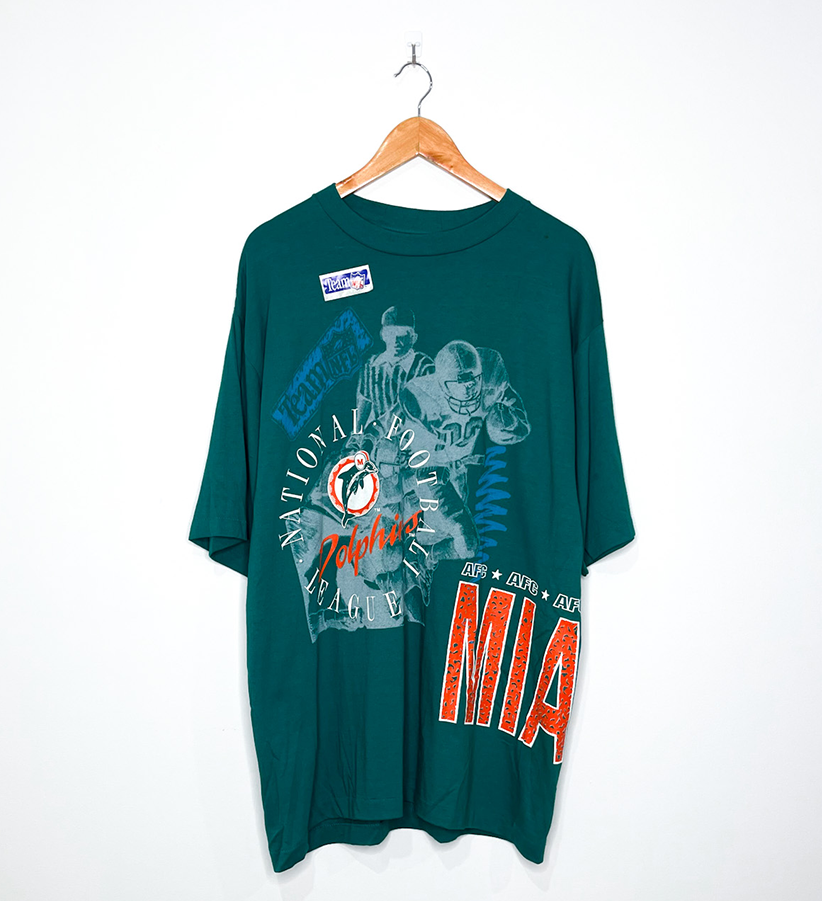 MIAMI DOLPHINS VINTAGE ALL OVER PRINT TEE (Deadstock)