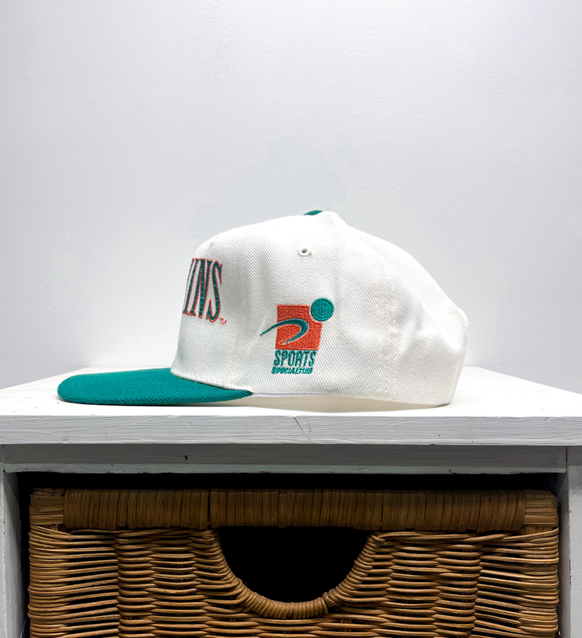 90's Miami Dolphins Sports Specialties Laser Shadow NFL Snapback