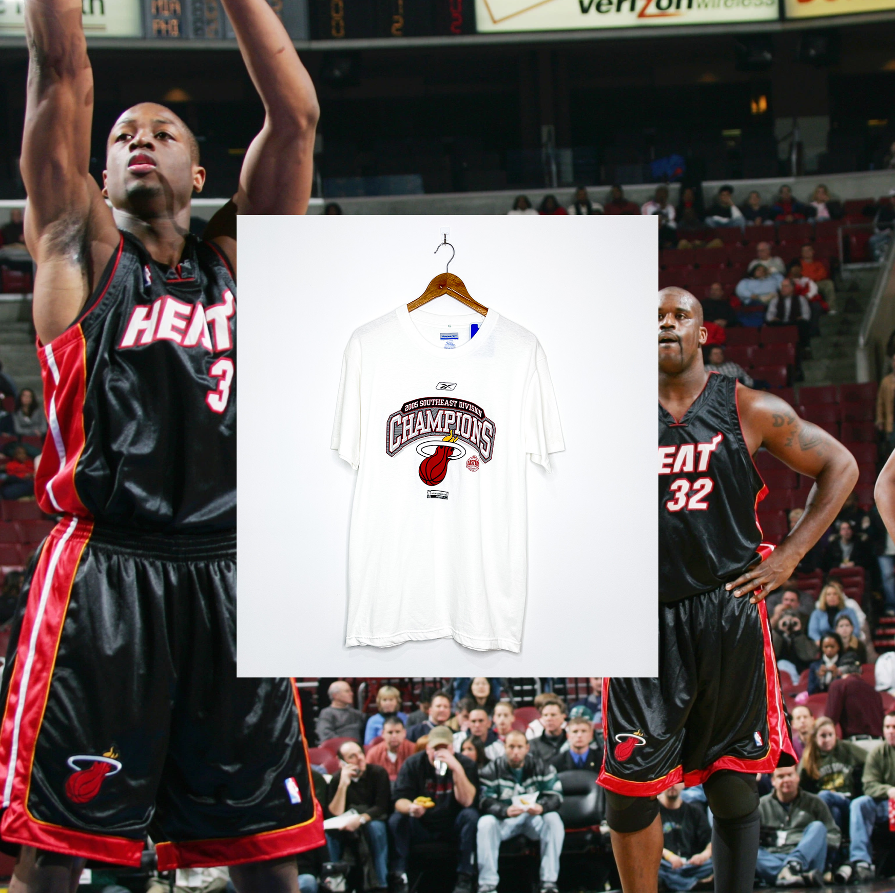 MIAMI HEAT "2005 South East Division Champions" VINTAGE TEE (Deadstock)