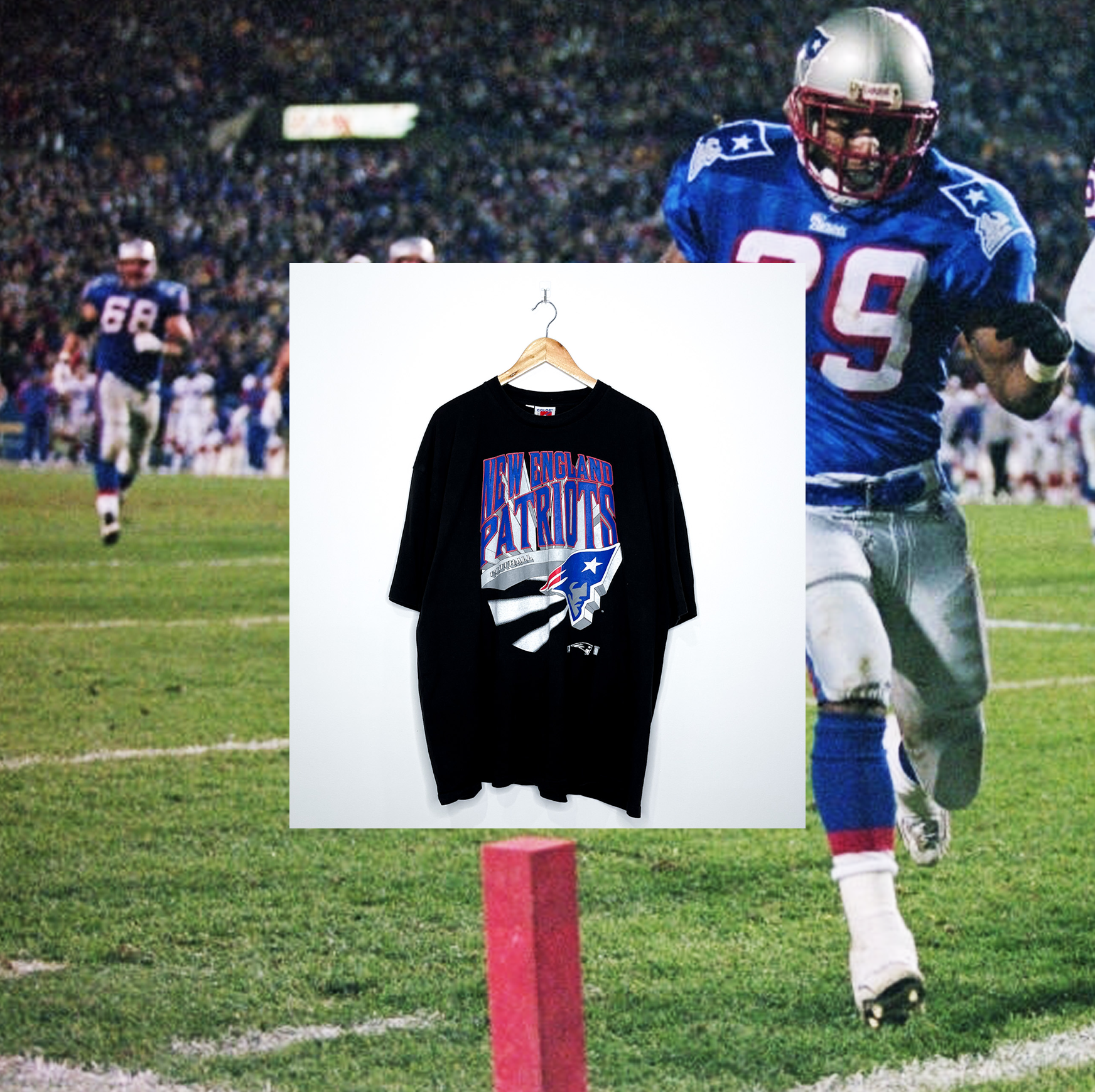 NEW ENGLAND PATRIOTS VINTAGE SPELLOUT TEE