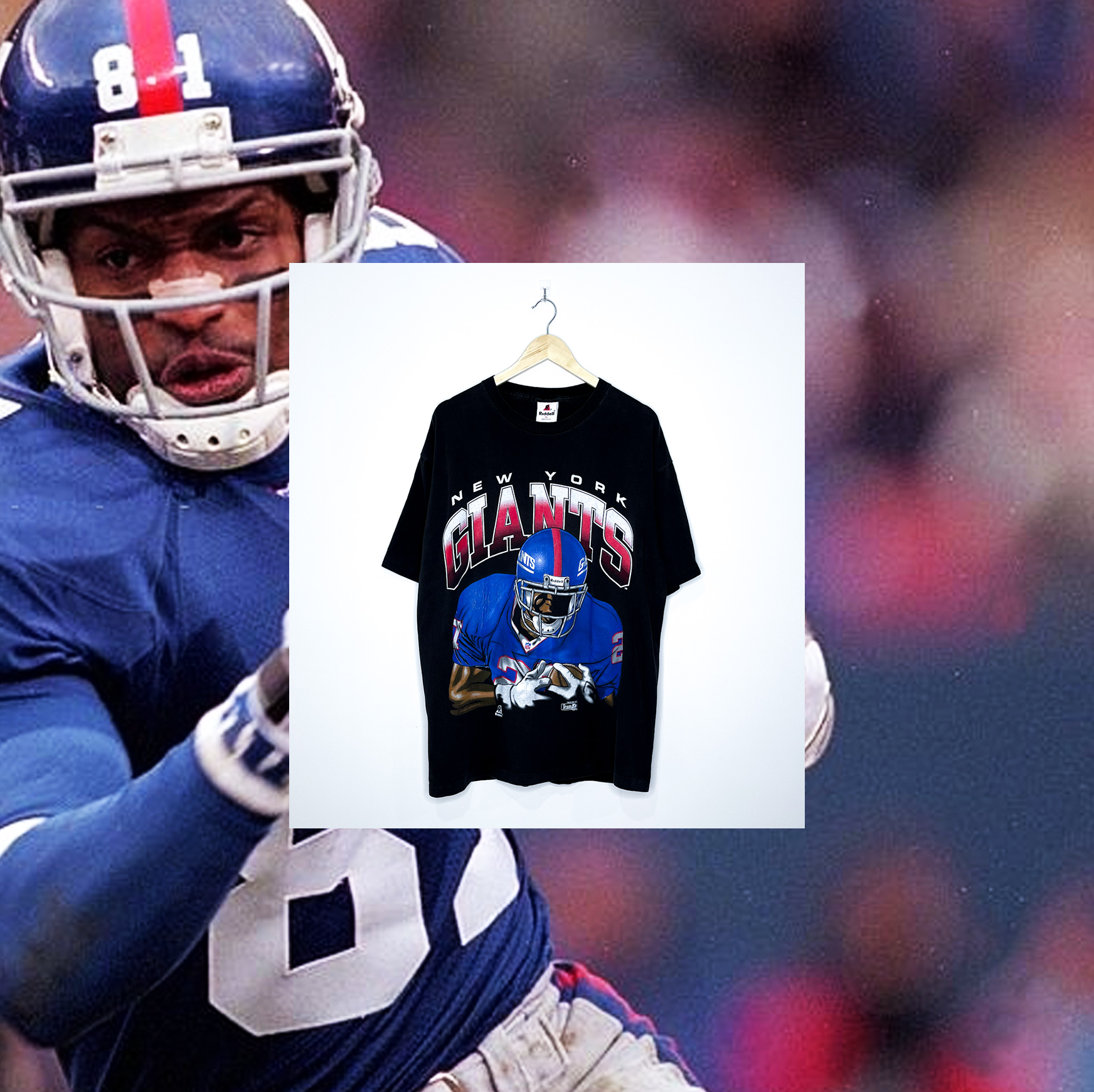NEW YORK GIANTS VINTAGE PLAYER TEE