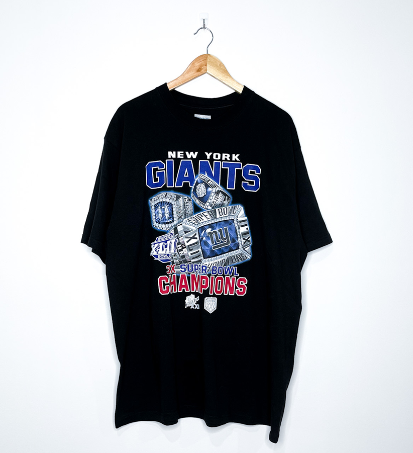 NEW YORK GIANTS "3 x Super Bowl Champions" VINTAGE RING TEE