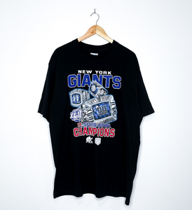 NEW YORK GIANTS "3 x Super Bowl Champions" VINTAGE RING TEE
