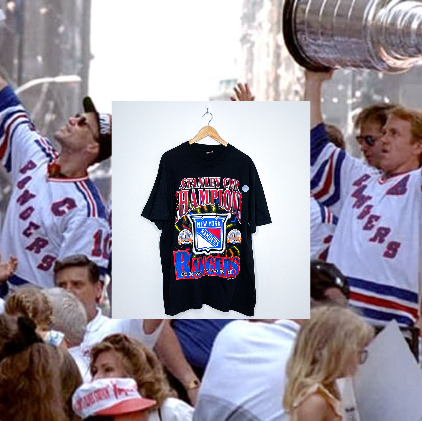 NEW YORK RANGERS "1994 Stanley Cup Champions" VINTAGE TEE (Deadstock)