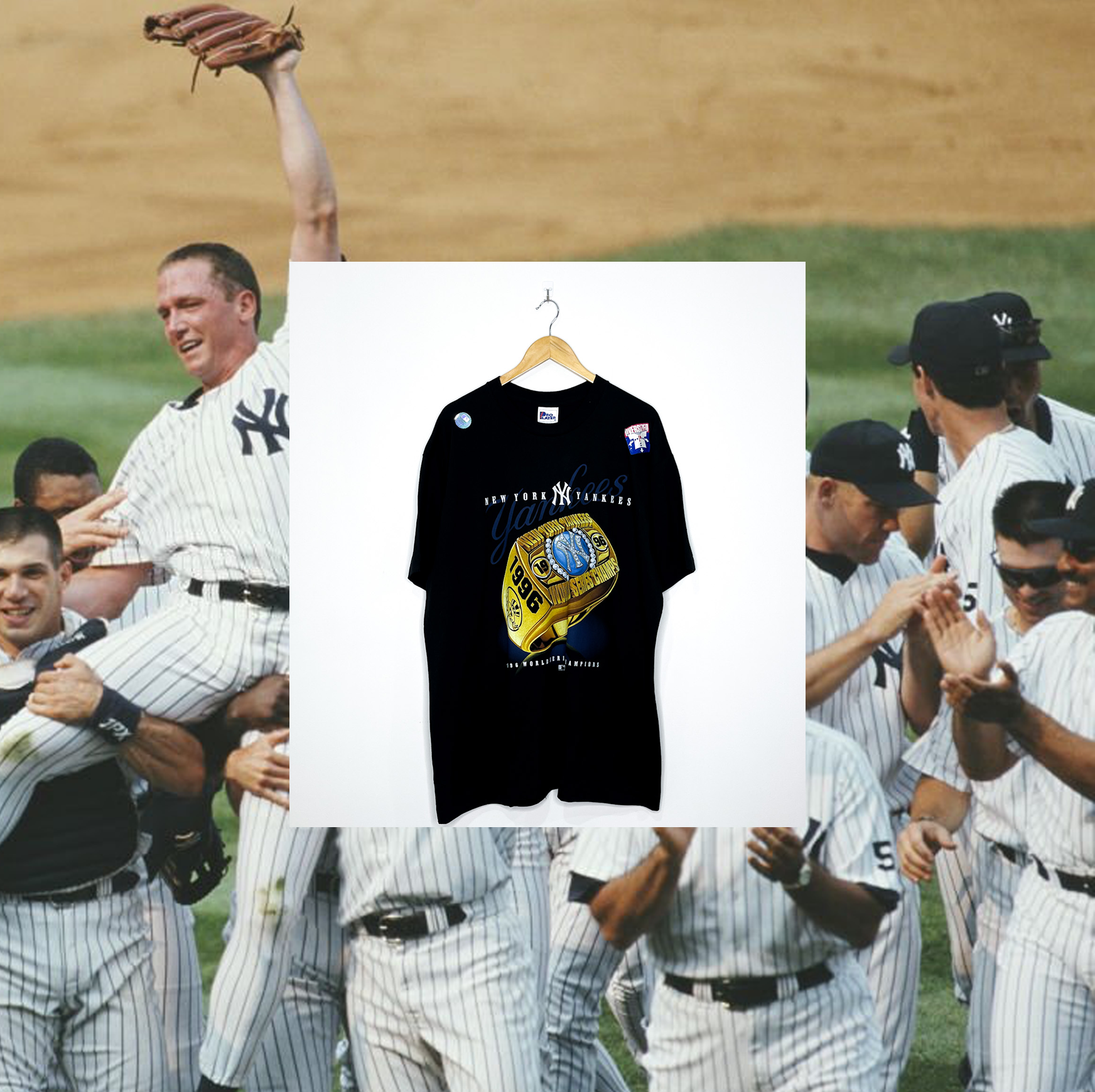 NEW YORK YANKEES "1997 World Series Champions" VINTAGE RING TEE (Deadstock)