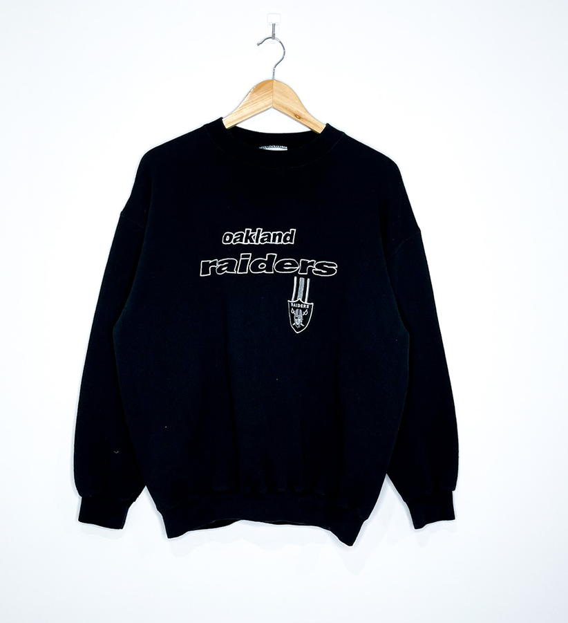 OAKLAND RAIDERS VINTAGE EMBROIDERED CREWNECK