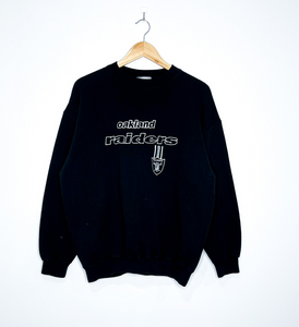 OAKLAND RAIDERS VINTAGE EMBROIDERED CREWNECK
