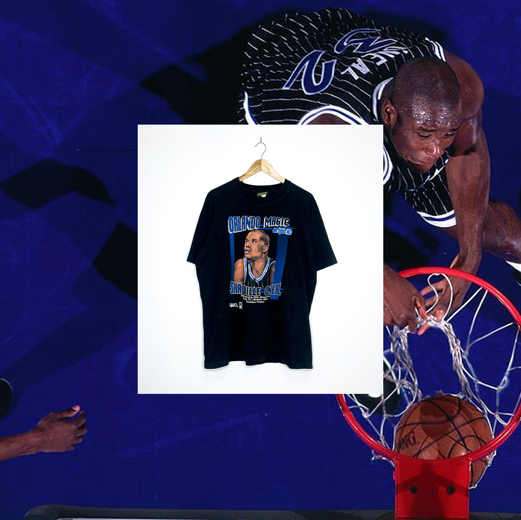 ORLANDO MAGIC "Shaquille O'Neal" VINTAGE PLAYER TEE