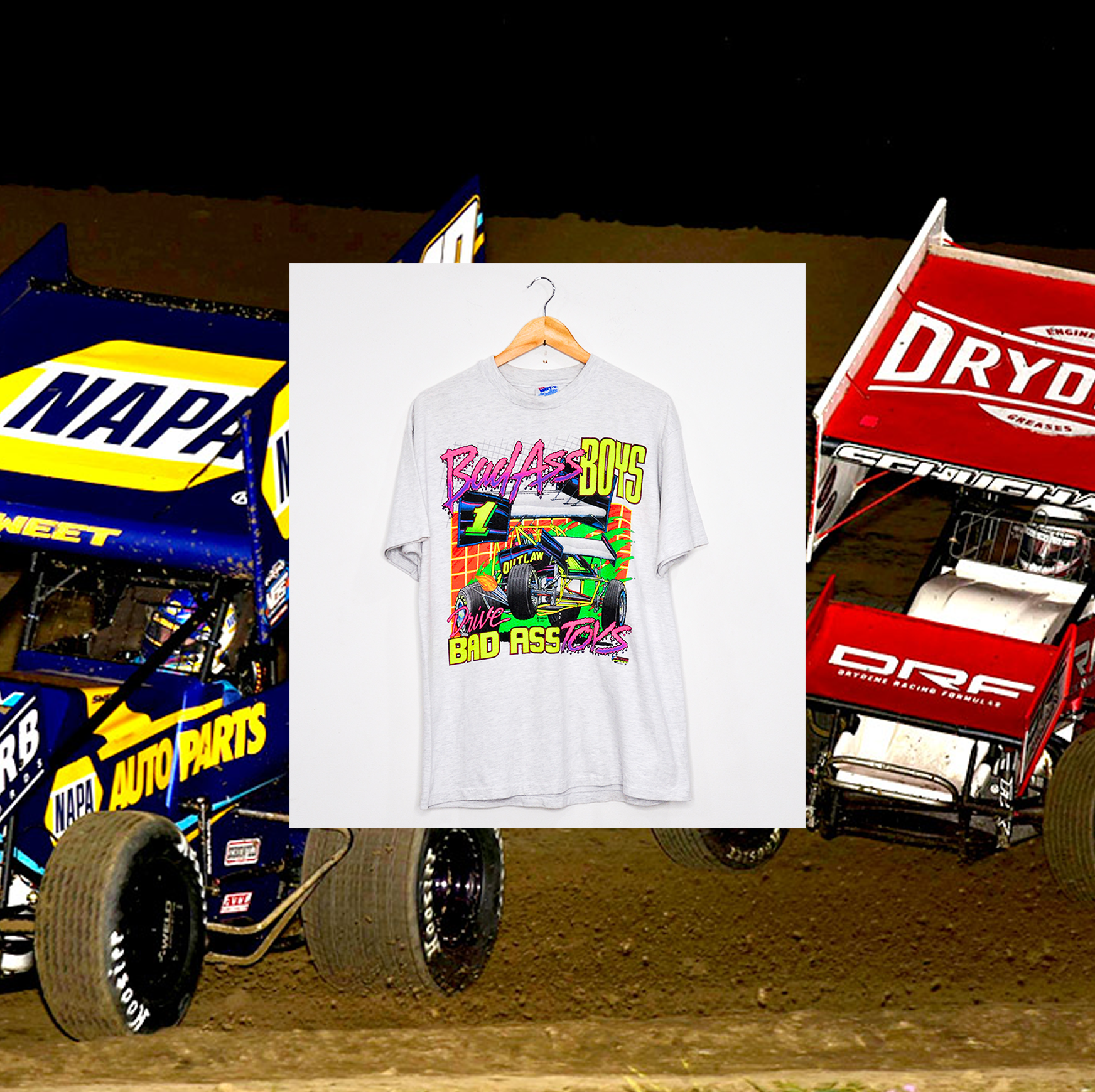 OUTLAW SPRINT CARS "Bad Ass Boys Drive Bad Ass Toys" RACING TEE