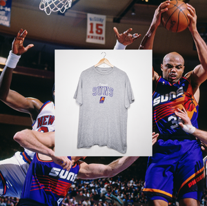 PHOENIX SUNS EMBROIDERED SPELLOUT TEE