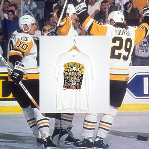 PITTSBURGH PENGUINS "'91-'92 Stanley Cup Champions" CARICATURE TEE