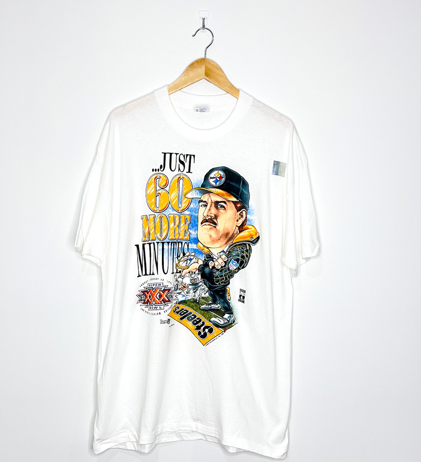 PITTSBURGH STEELERS "Just 60 More Minutes' CARICATURE TEE (Deadstock)