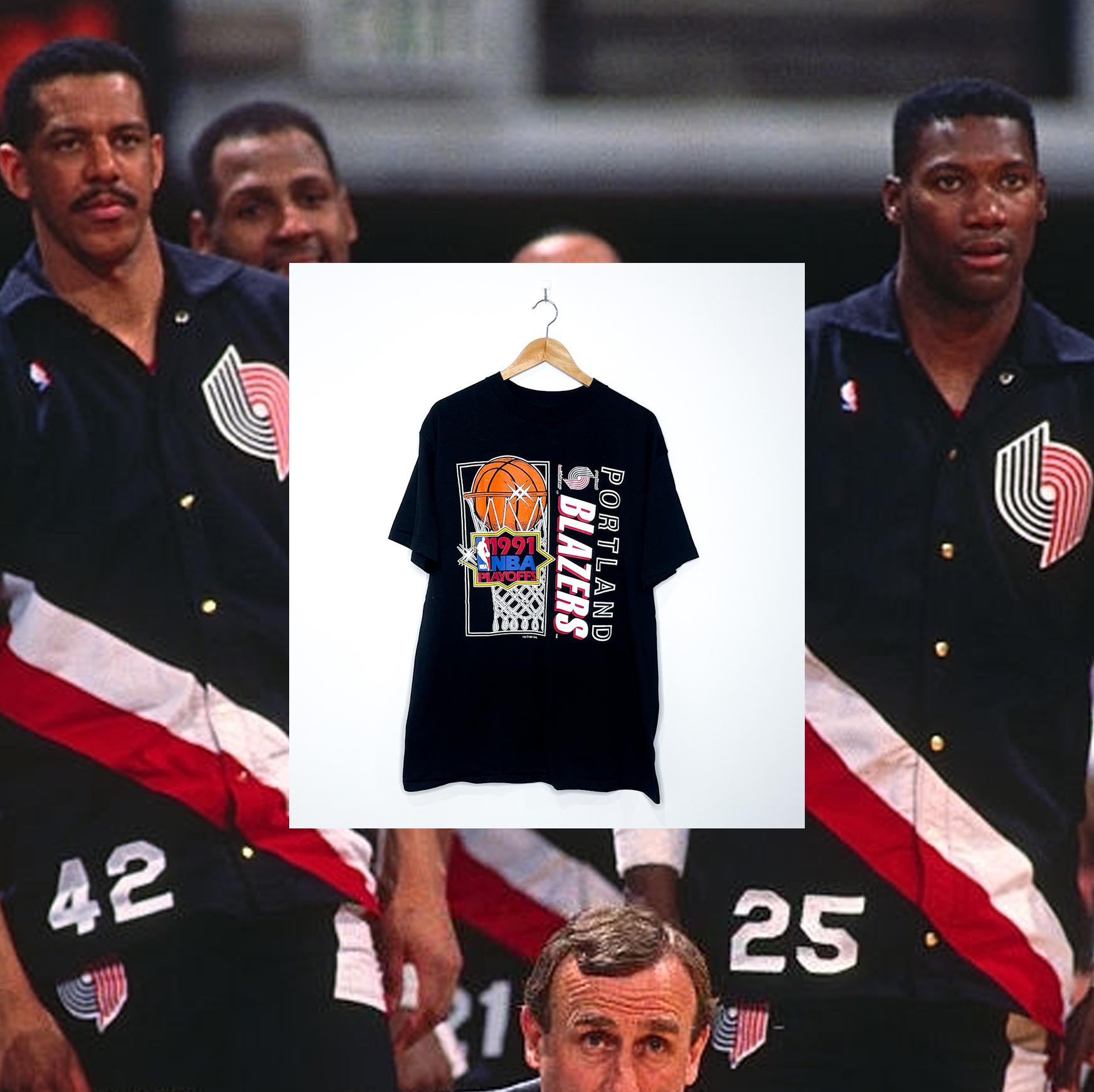 PORTLAND TRAILBLAZERS "1991 NBA Playoffs" VINTAGE TEE