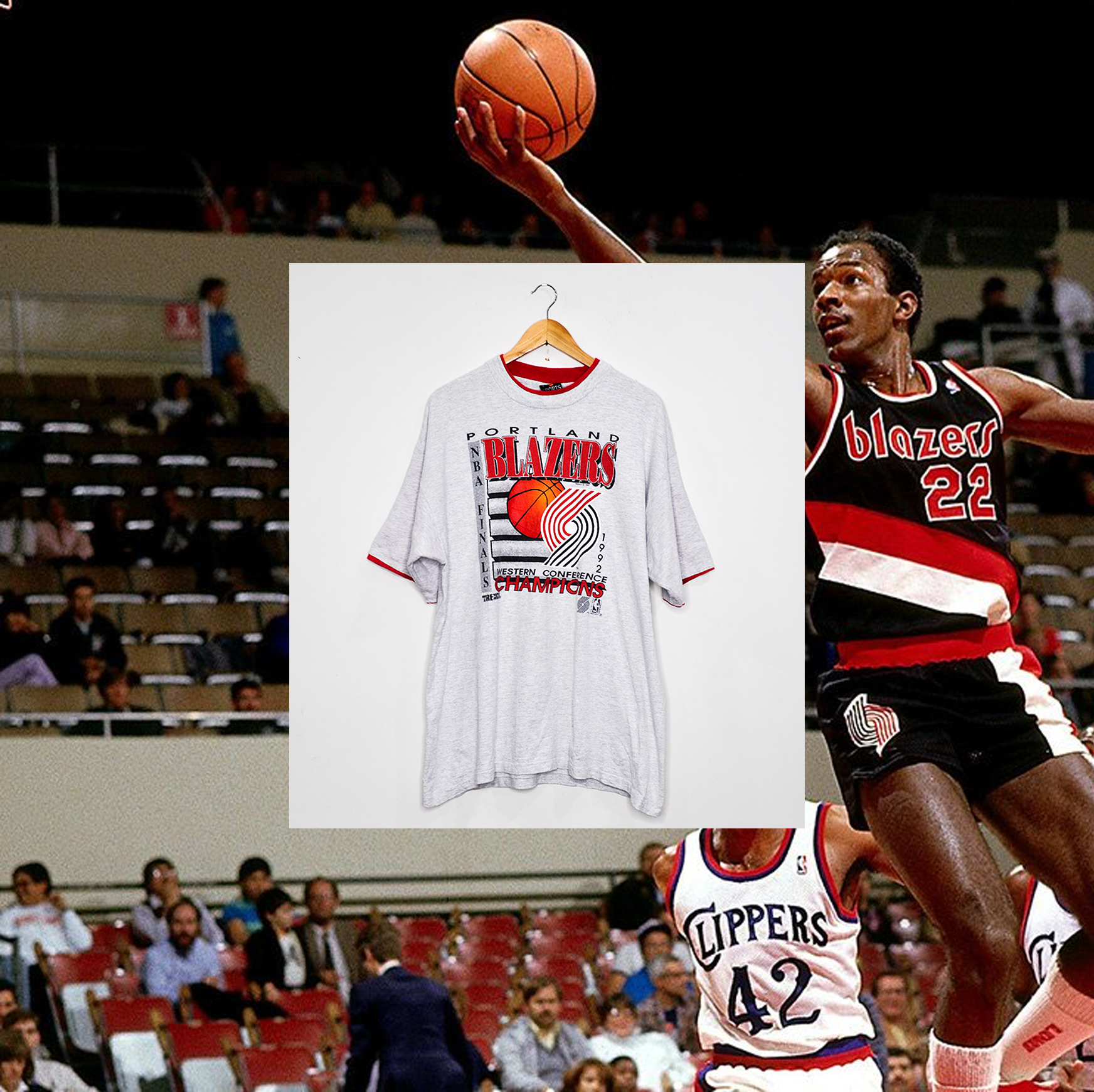 PORTLAND TRAIL BLAZERS "1992 Western Conference Champions" TEE