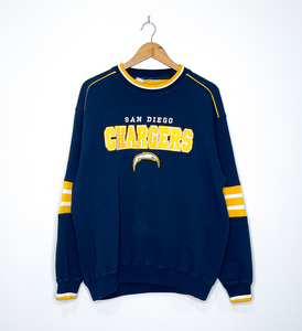 SAN DIEGO CHARGERS EMBROIDERED VINTAGE CREWNECK
